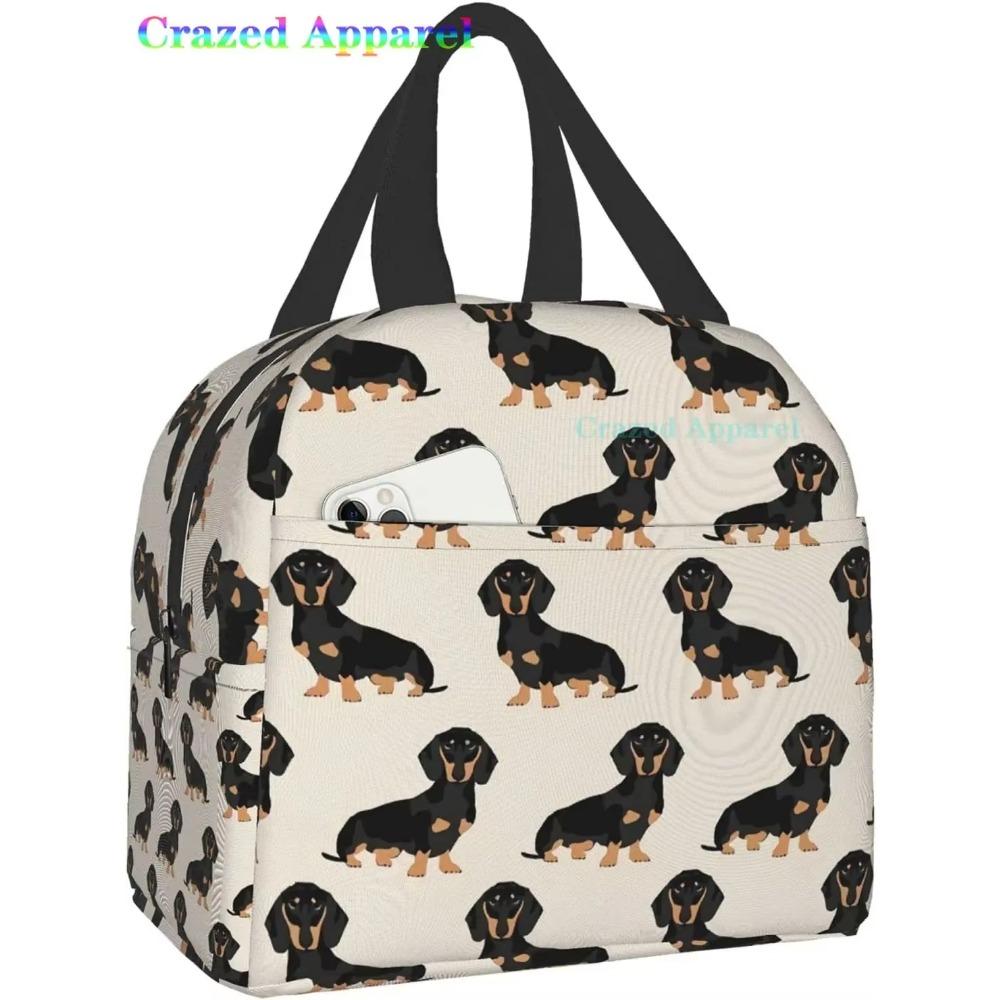 Ucsaxue Dogs I Love My Pet I Love Dachshund Lunch Bag Travel Box Work Bento Cooler Reusable Tote Picnic Boxes Insulated Bags