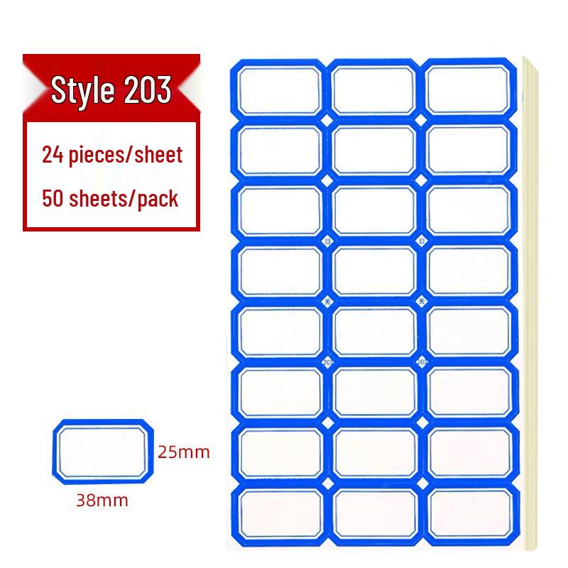 50 Sheets Self-Adhesive Blank Labels for Handwritten or Name Stickers