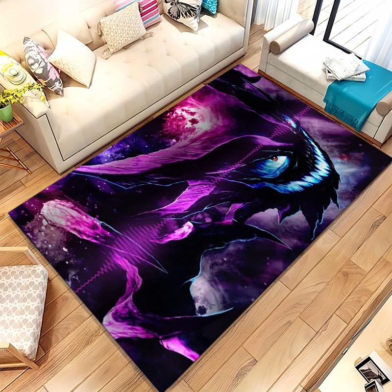 Gengar Pokemon Cartoon Ectoplasma Living Room Non-Slip Area Rug Soft Carpet for Bedroom Kids Playroom Sofa,Home Decor Doormat