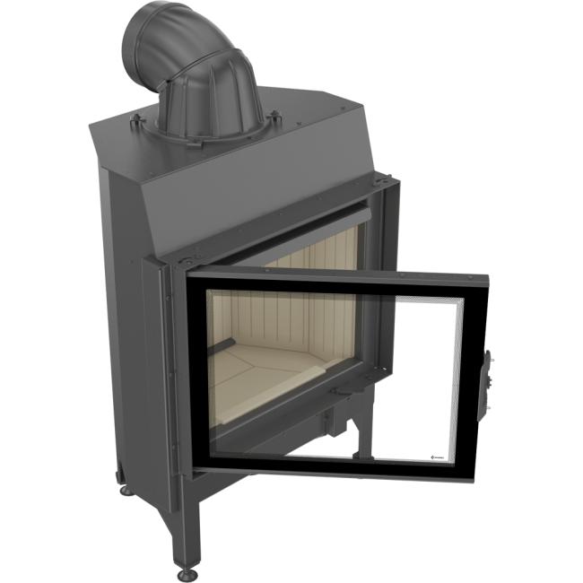 Smart steel fireplace KRATKI NADIA 10 kW Ø 200 MSK