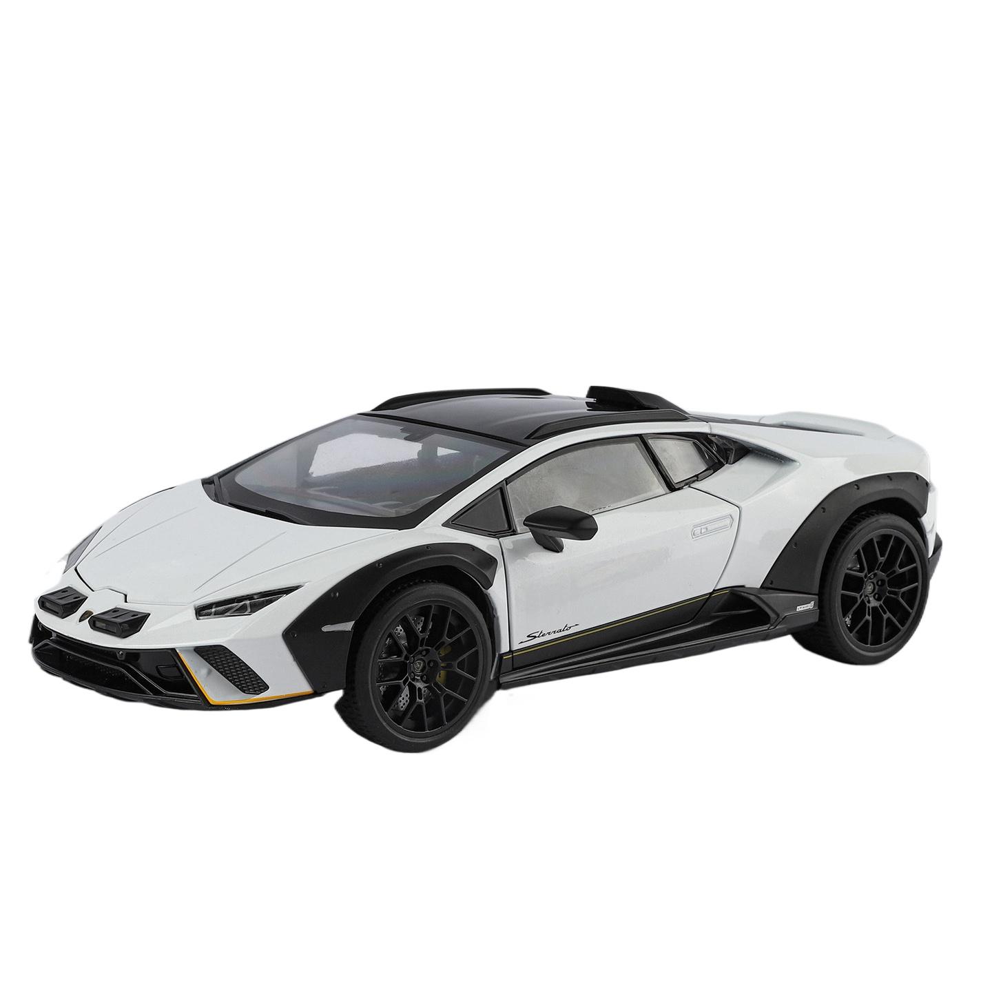 1/18 Lamborghini Huracan Sterrato Модель автомобиля из суперсплава Игрушка Литье под давлением Металлическое литье Звук и свет Игрушечный автомобиль для детей Транспортное средство белый