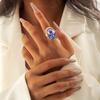 Fashion jewelry Vintage carved sun feather cross black gemstone ring multi-piece set set