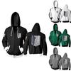 Premium Attack On Titan Hoodie Hooded Sweater Sweatshirt Zipper Coat Cosplay Costume For Fans