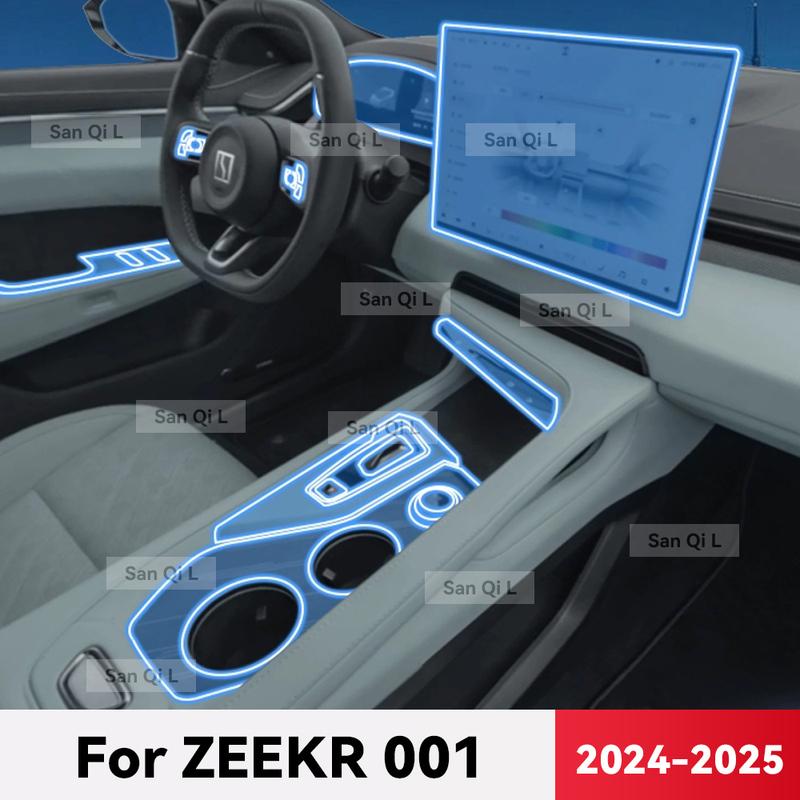 Transparent TPU For ZEEKR 001 EV 2024 2025 Car Center Console Media Dashboard Navigation Anti-scratch Protector Interior Film