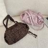 Fashion Leopard Print Faux Suede Women's Shoulder Bags Large Capacity Ladies Handbag Versatile Contrast Color Female Tote Bag
