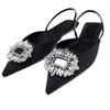 Spring and summer new colored pointed high-heeled sandals women's large-size rhinestone banquet fashion women's shoes