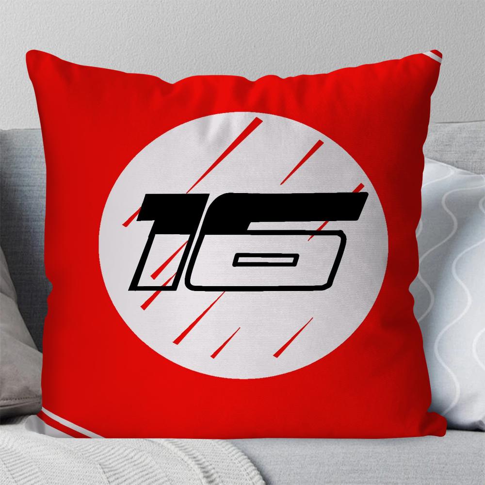 

К-Шарль Л-Леклер F1 16 Наволочка Квадратная Подушка Спальня Диван Досуг Комфорт Подушка Автомобиль Гостиная Украшение Дома 40X40 16x16Inch