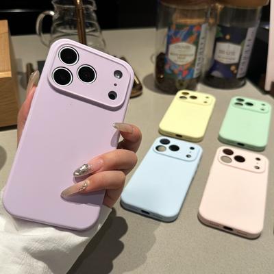 Husă de Telefon din Silicon Lichid Pur pentru Apple iPhone 17 Pro Max - Silicon Moale Rezistent la Șocuri Simplă Acoperire Completă pe iPhone 16/15/14/13/12/11/Pro/Plus/ProMax