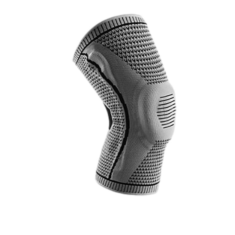 

Silicone Sports Knee Brace Nylon Compression Medical Brace Sleeve Sport Run L сірий