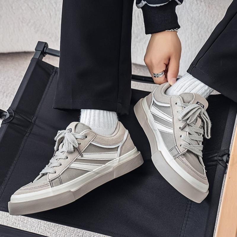 Fashion Retro Style Fashion Trend Thick Soled Casual Canvas Shoes for Men's 2025 Spring New Niche Versatile Comfortable Low Top Sneakers
