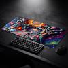 Buntes Psychedelisches Wirbel Fluid Art XXL Großes Gaming-Mauspad Rutschfestes Gummi-Tastaturpad Schreibtisch Büro Computer Schreibtischmatten