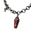 Vintage Coffin Cross Pendant Necklace Gothic Metal Chain Choker Punk Clavicle Chain Necklace Fashion Collar Necklace