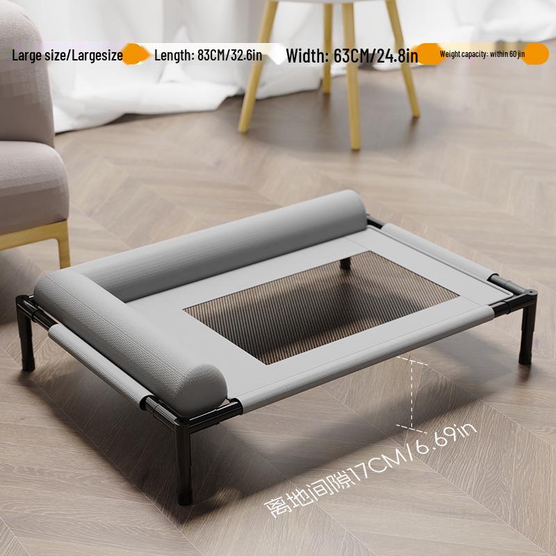 All-Season Washable Off-Ground Dog Bed for Small/Medium Pets - Moisture-Proof