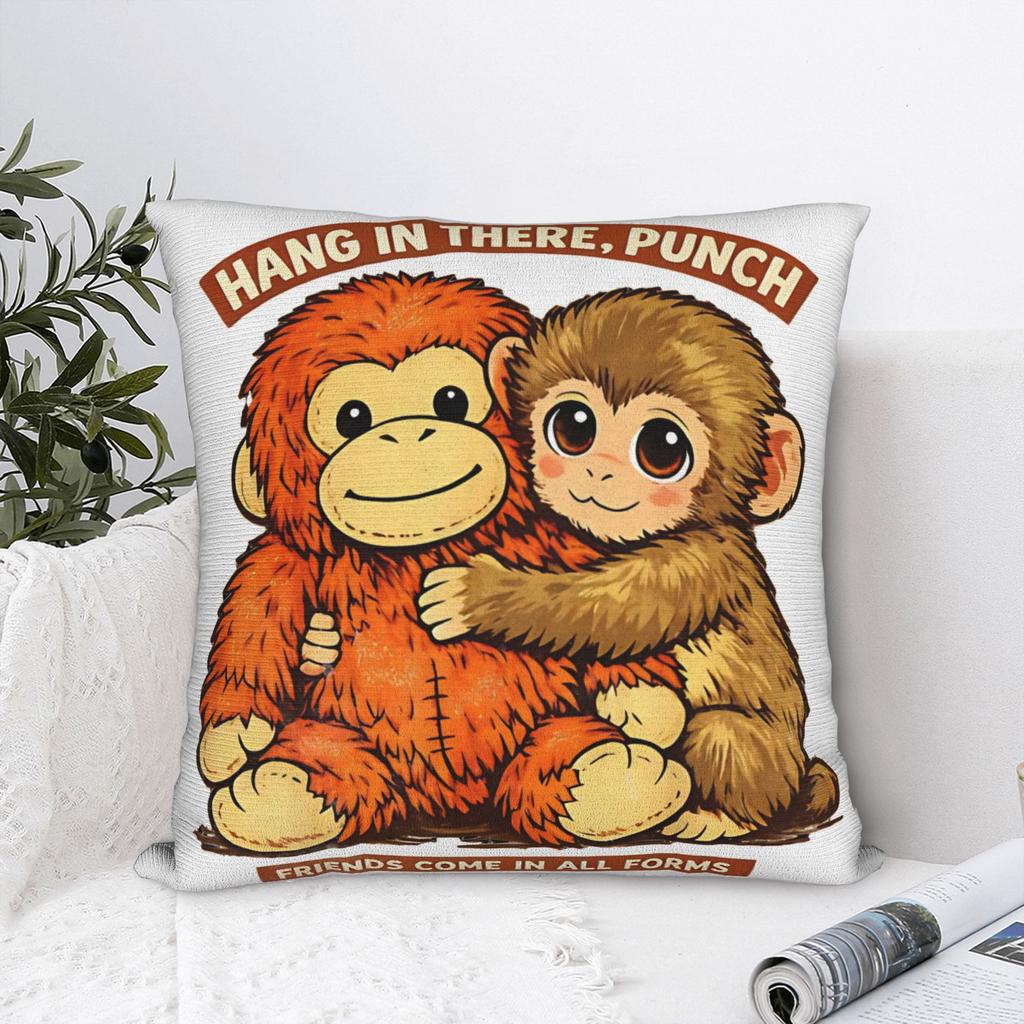 Pillow Case Lonely Punch Monkey Cute Baby Monkey Punch Custom Pillow Cover For Living Room Bed Chair Novelty Pillowcases