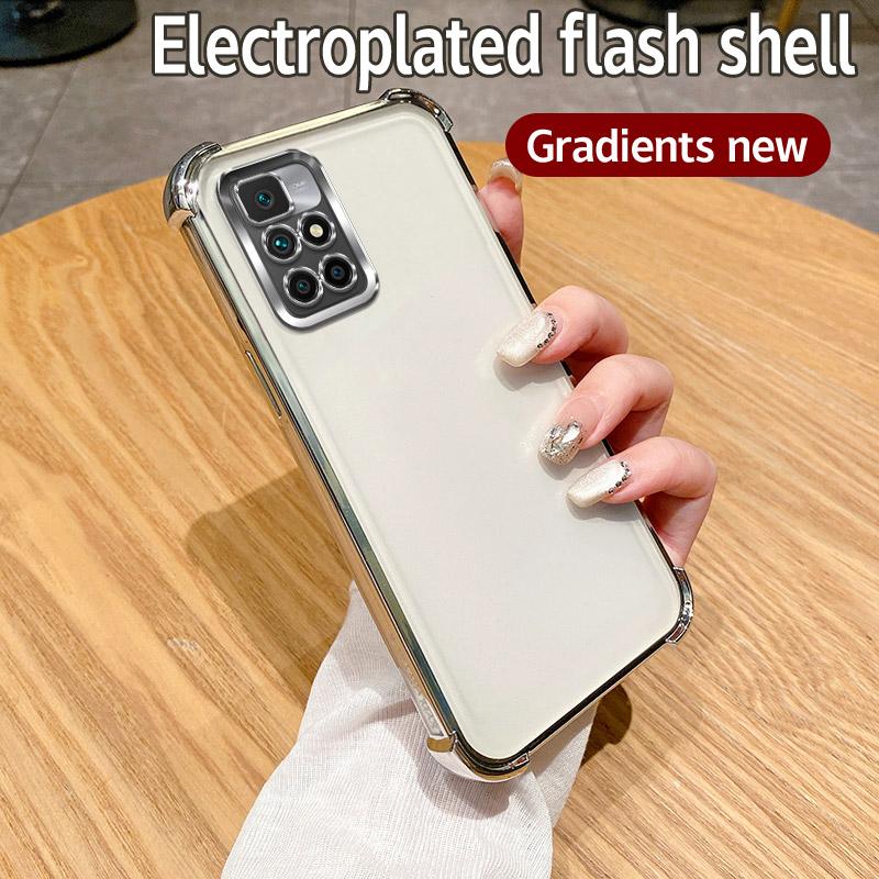 

Для Xiaomi Redmi 10 Чехол Redmi 10 Prime Чехол Redmi 10 Чехол для телефона Redmi 10 4G Бампер противоударный защитный чехол Прозрачная гальваническая пластина For Redmi 10