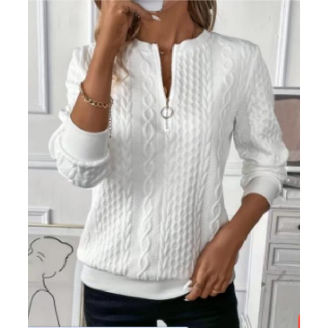 Cross-Border Hot Sale Women's Pullover Sweatshirt Four-in-One Quilted Casual Sweatshirt Zipper Sweatshirt