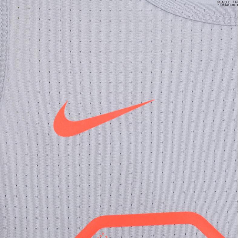 Nike Logo Print Straight-Cut Breathable Basketball Vest Men Vests White 848542-043