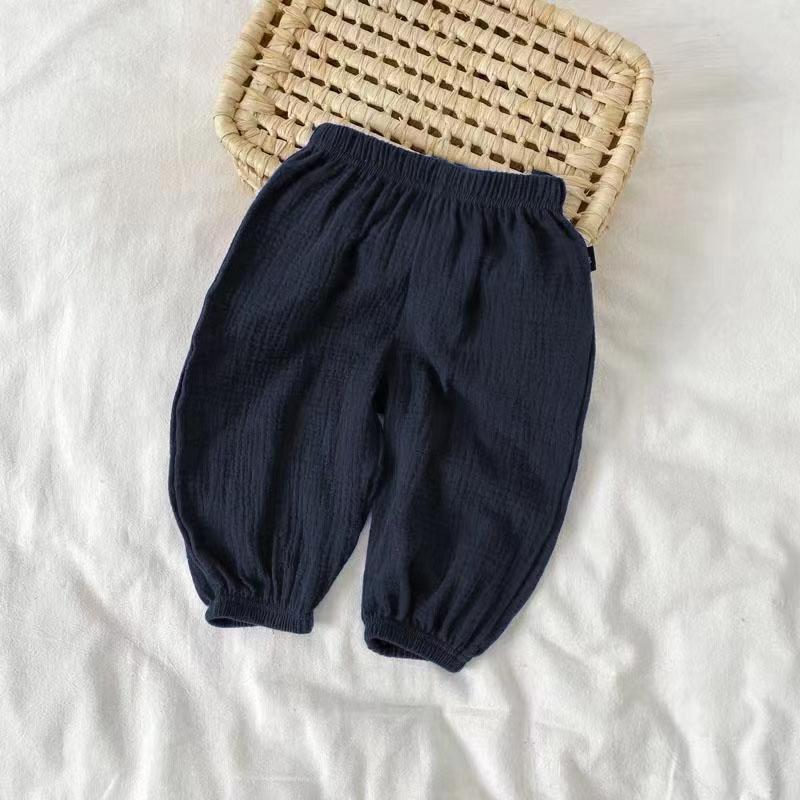 Kids Clothing Summer Thin Solid Color Anti Mosquito Pants Baby Boys Girls Loose Casual Trouser Simple Fashion Bloomers