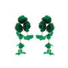 Floral Chiffon Layered Earrings Women Beach Vacation Statement Lightweight Luxury Minimalist Design
