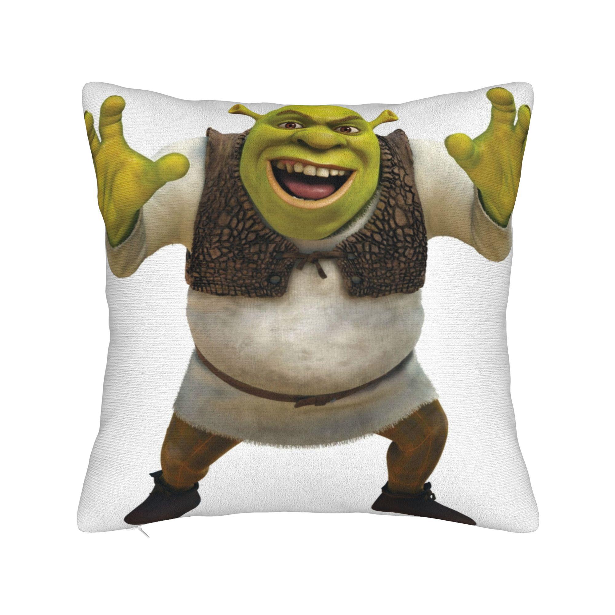 Jmg Clothing Unisex Shreks Smile Pillowcase Polyester Cushion Cover Decor Pillow Case Cover Home Drop Shipping 45X45cm