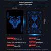 Waterproof Non-Slip PVC Playing Cards - Wolf Head Design in Black & Blue, Washable for Party and Dou Dizhu Games