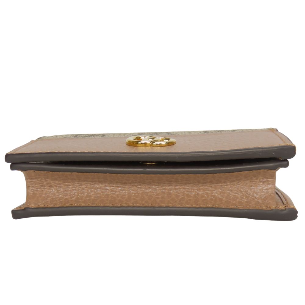 Used GUCCI Bifold Wallet 658610 GG Marmont GG Supreme Canvas/leather Dusting Pink beige By color