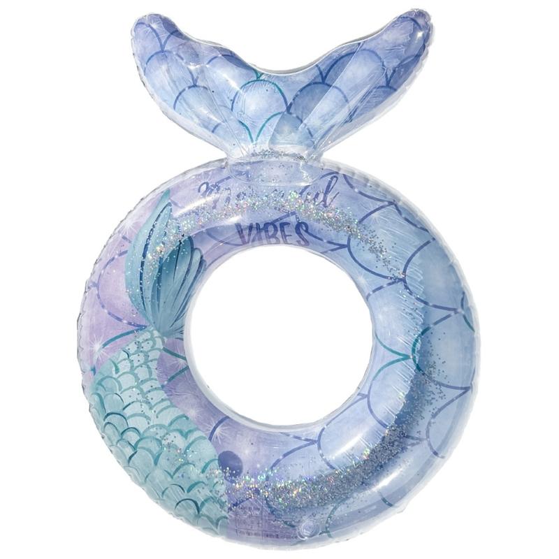 Mermaids Tail Swimming Rings Inflatable Swimming Rings Water Play Rings Pool Toy for Kids and Adults  70