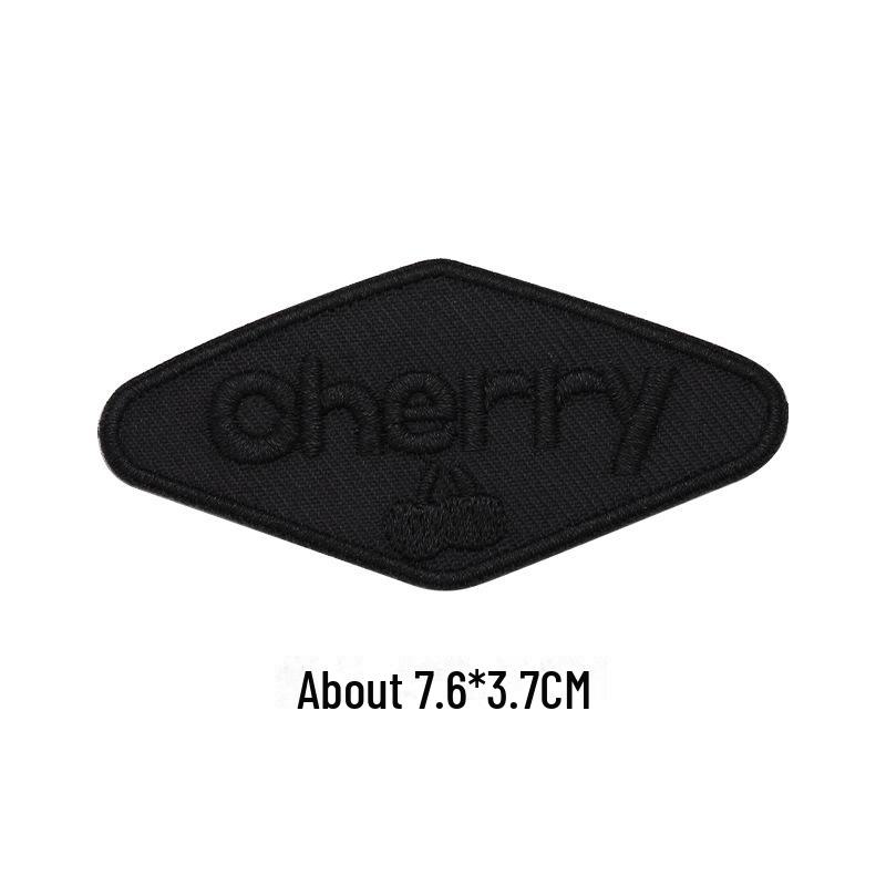 Black Self-Adhesive Embroidery Patch for DIY Clothes Repair and Decoration