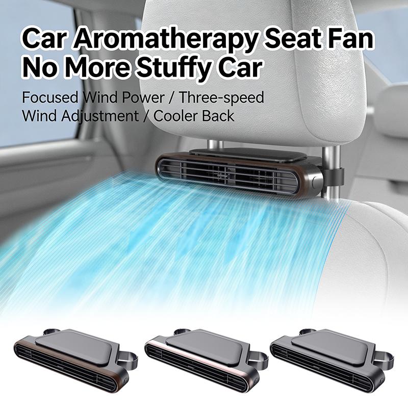 Portable Car Fan - USB Cooling Vehicle Accessory, Quiet Compact SUV Seat Fan, Adjustable Airflow Design, Efficient Proced