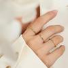 Colorful Zirconia Gypsophila Thin Band Stackable Ring – Small, Simple, and Vibrant Finger Jewelry