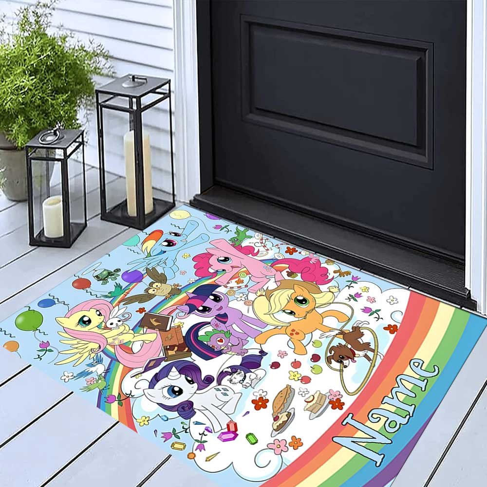Little Pony (5) Customize your name rug, office chair cushion, home bedroom living room gift.
