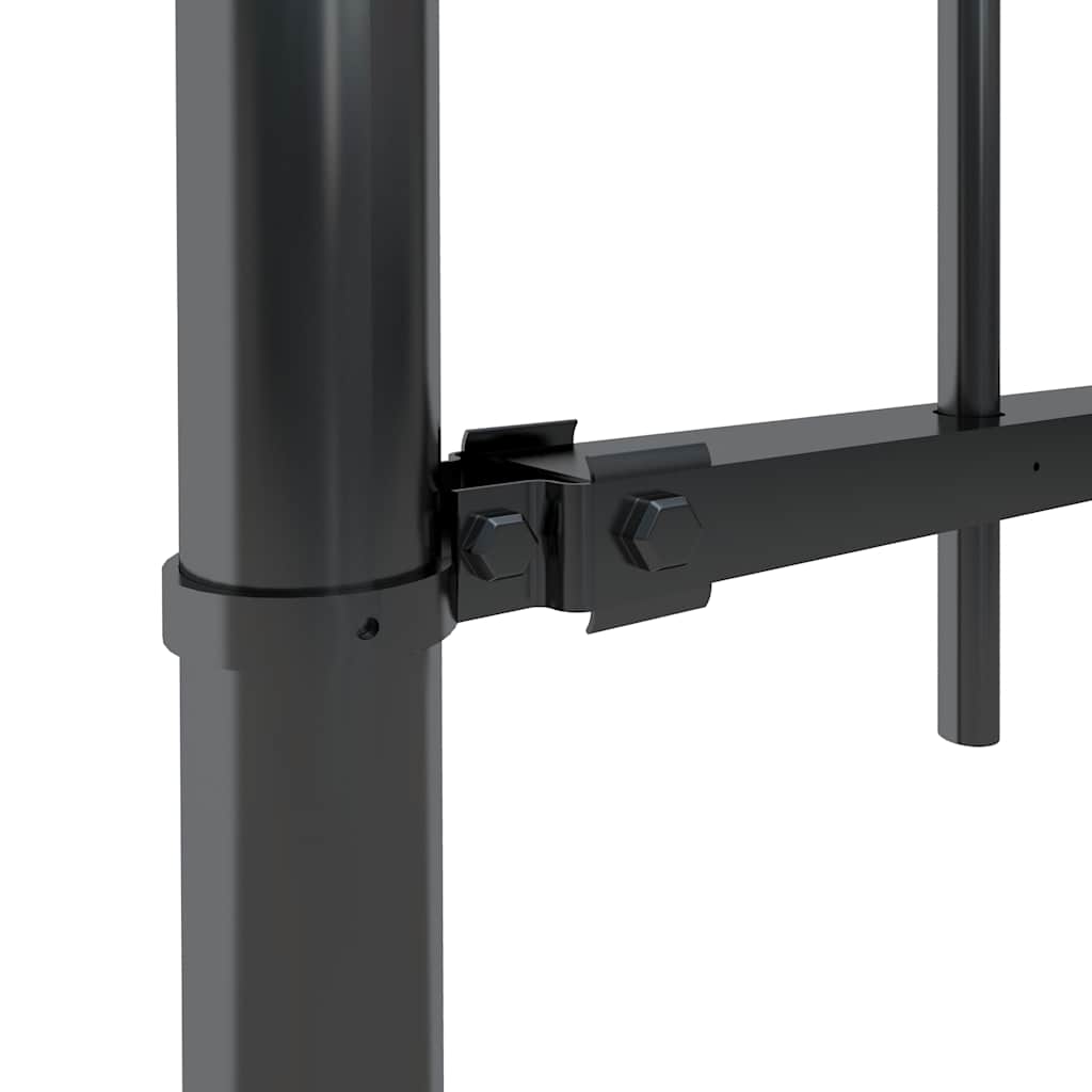 Woerden Garden Fence with Spear Point Design Steel 181 X 60 Cm Black