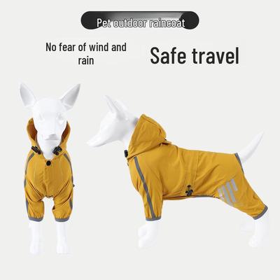 Waterproof Four-Legged Dog Raincoat for All Sizes - Ideal for Outdoor Rainy Days