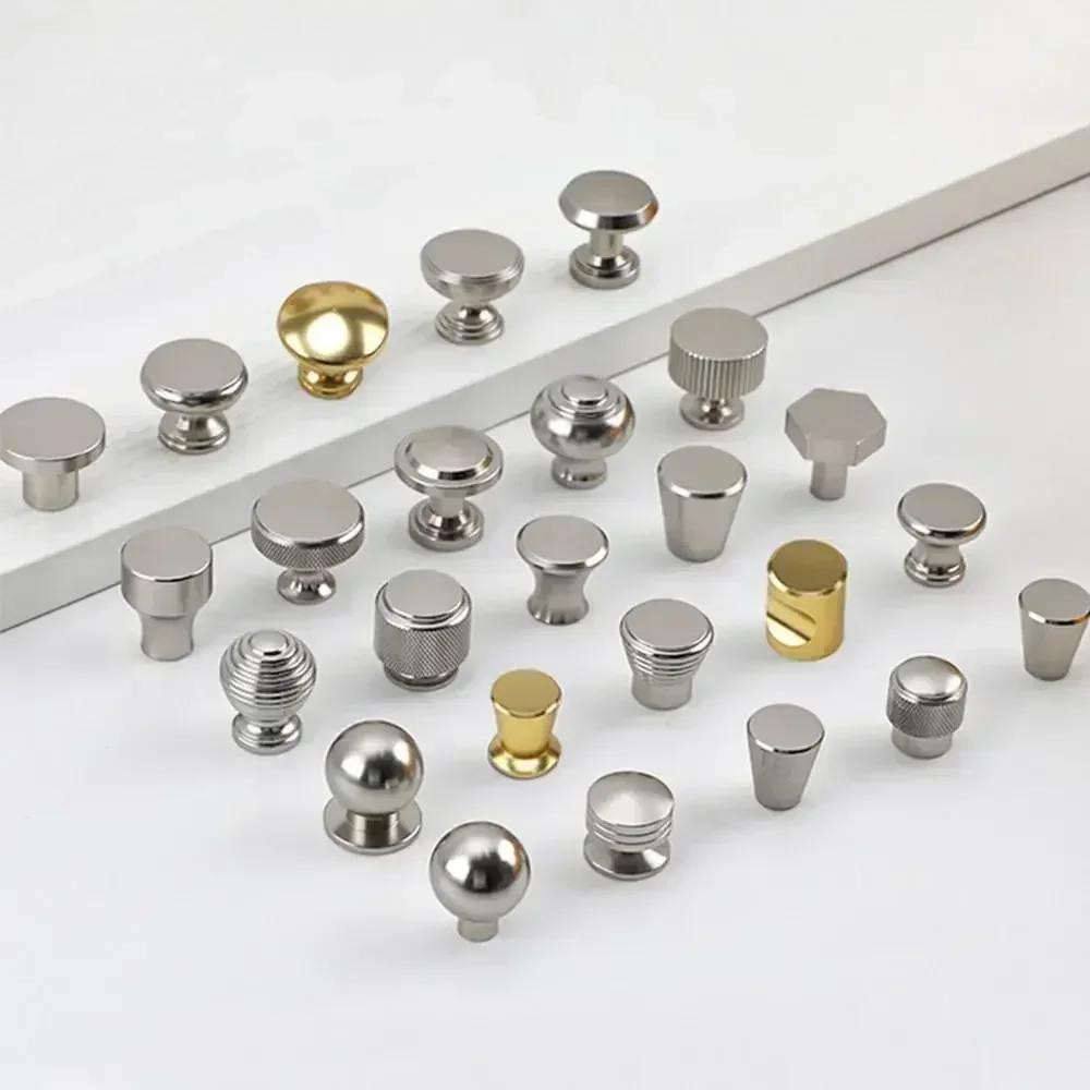 Single Hole Design Cabinet Drawer Knob Space Aluminum Round Door Handle Cupboard Knob Drawer Door Handle Furniture Accessories