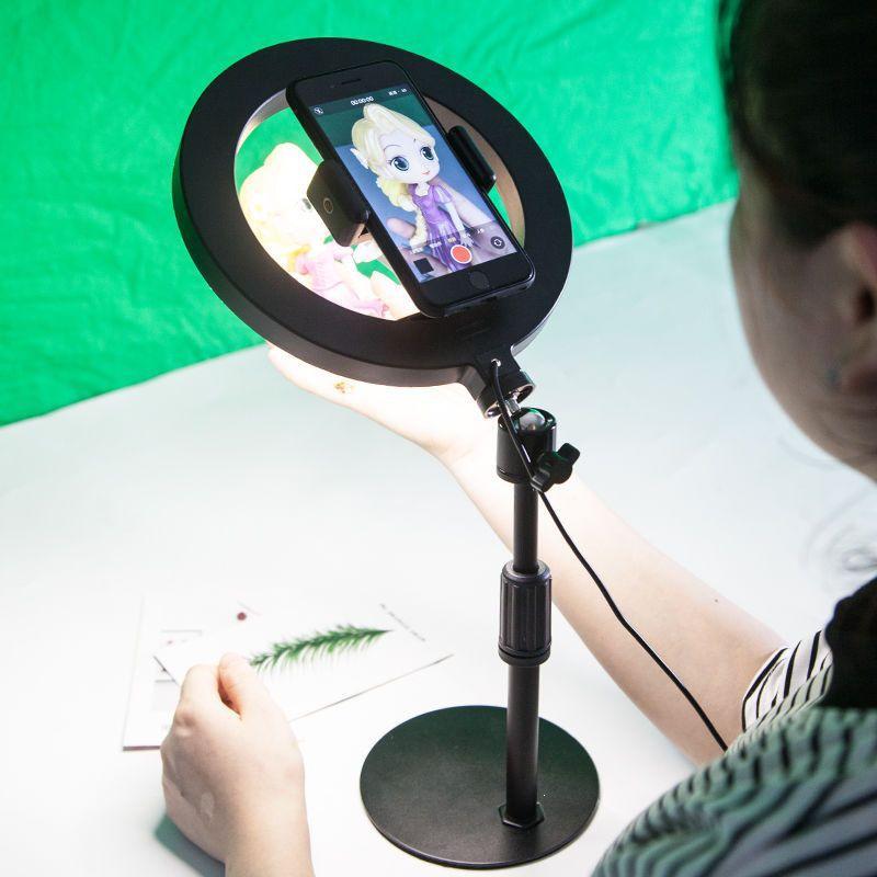 Multifunctional Phone Stand for Overhead Shooting, Live Streaming, E-commerce, Fill Light, and Anti-shake Still Life Photography.