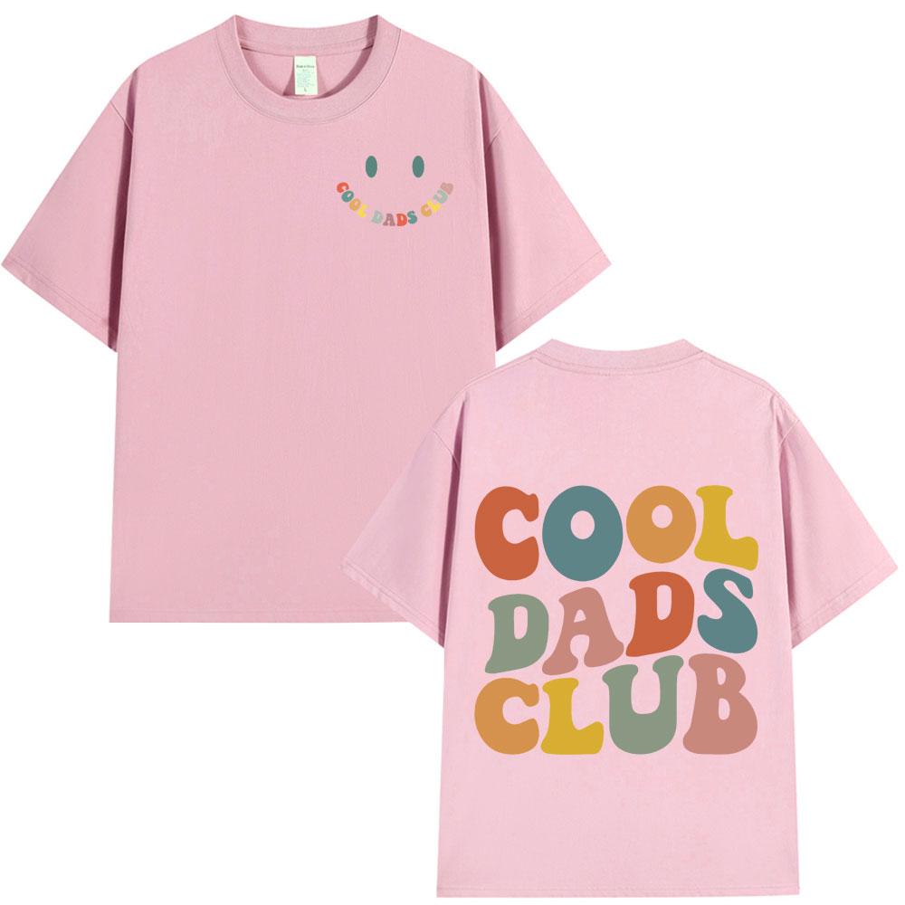 Cool Dad Club T-shirt Men Clothing Dads Birthday Short Sleeve T-shirts Grandfather Husband Homme Cotton T-shirt Tops Streetwear