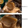 Anti-scald Heart Shaped Glass Cup Double Walled Insulated Glass Coffee Mug Double Wall Glass Clear Unique Insulated with Handle