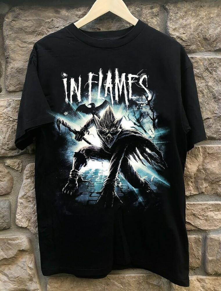 Vintage Style In Flames Band Cotton Shirt Unisex S-5XL Reprint MQ583 Unisex T-Shirt M