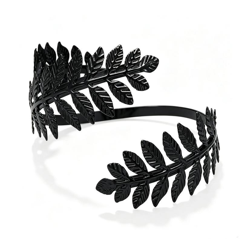 Metal Leaf Upper Arm Bracelet Greek Roman Style Gold Delicate Jewelry for Women Festival Holiday Gift