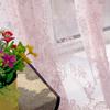 Door Window Sheer Curtain Drape Panel Leaf Voile Tulle Scarfs (Pink)