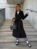 Minimalist Long Sleeve Turn-Down Collar Woolen Coat for Women - Autumn/Winter 2023 Bestseller
