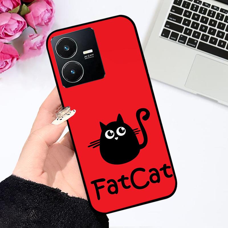 Pour Vivo Y22 4G Coque V2207 V2206 Y22s Impression Couleur Mat TPU Silicone Souple Housse de Téléphone Pour Vivo Y35 4G Pare-chocs Anti-choc Fundas