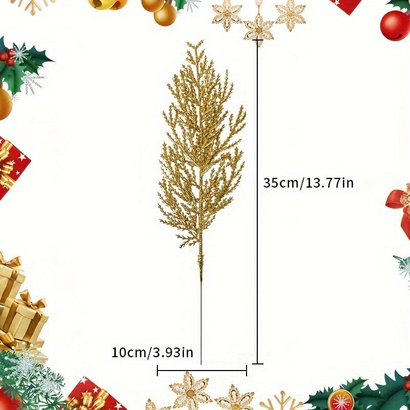 20 pcs Christmas Simulation Single Willow Pine, Christmas Tree Garland Decoration Accessories Flower Arrangement, christmas tree decor