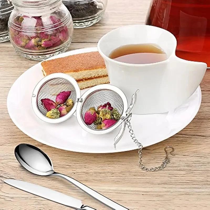 Stainless Steel Tea Ball Mesh Tea Infuser StrainersPremium Tea Filter Tea Interval Diffuser for Loose Leaf Tea