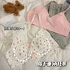 French girl floral non-marking thin rabbit ear cup no steel ring underwear big chest small breast soft support bra