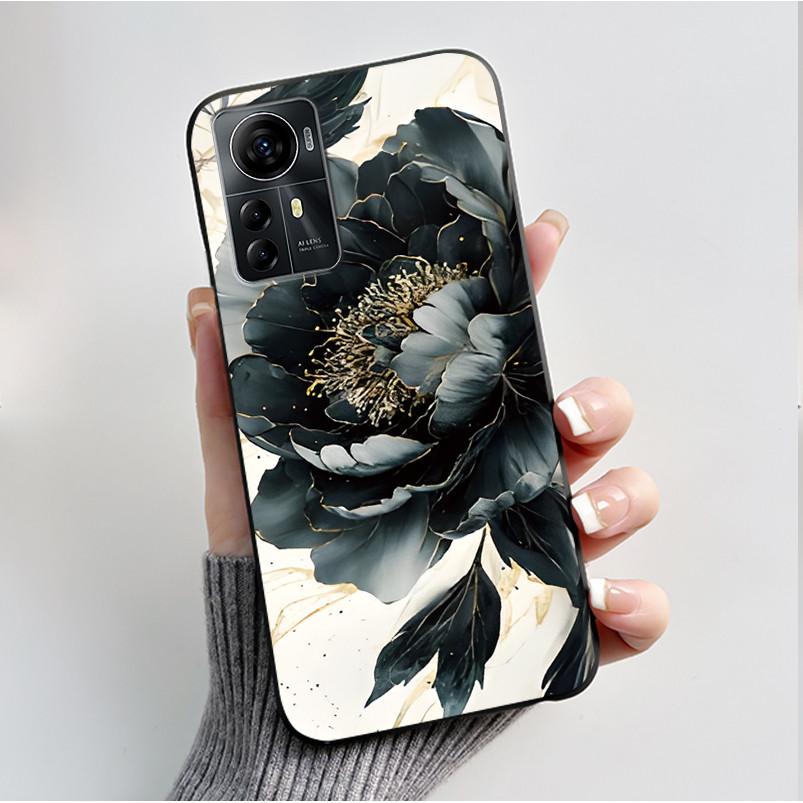 Für ZTE Blade A72S A7050 Hülle Für ZTE Blade V41 Smart Cover Luxus Mode Schmetterling Blume Silikon Weich Schwarz TPU Stoßfänger Schale