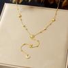 316L Stainless Steel Zircon Sun Moon Star Long Necklace For Women Fashion New Neck Chain Jewelry Party Gift Bijoux
