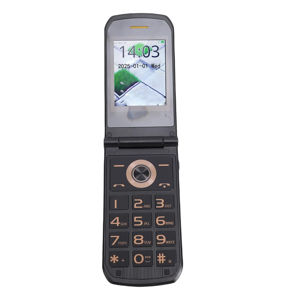 4G Flip Phone 4G LTE Unlocked Mobile Phone for Seniors 2.4 Inch 1.44 Inch Dual Screen Inner Outer with SOS MP3 Call SMS