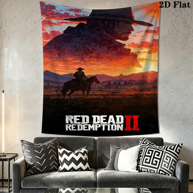 RDR2 plakát Závěsná látková deka Dekorativní tapiserie do ložnice obývacího pokoje Domácí dekorace