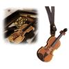 Vintage Leather Violin And Guitar Keychain Miniature Musical Instrument Keyrings Pendant Accessory For Music Lovers